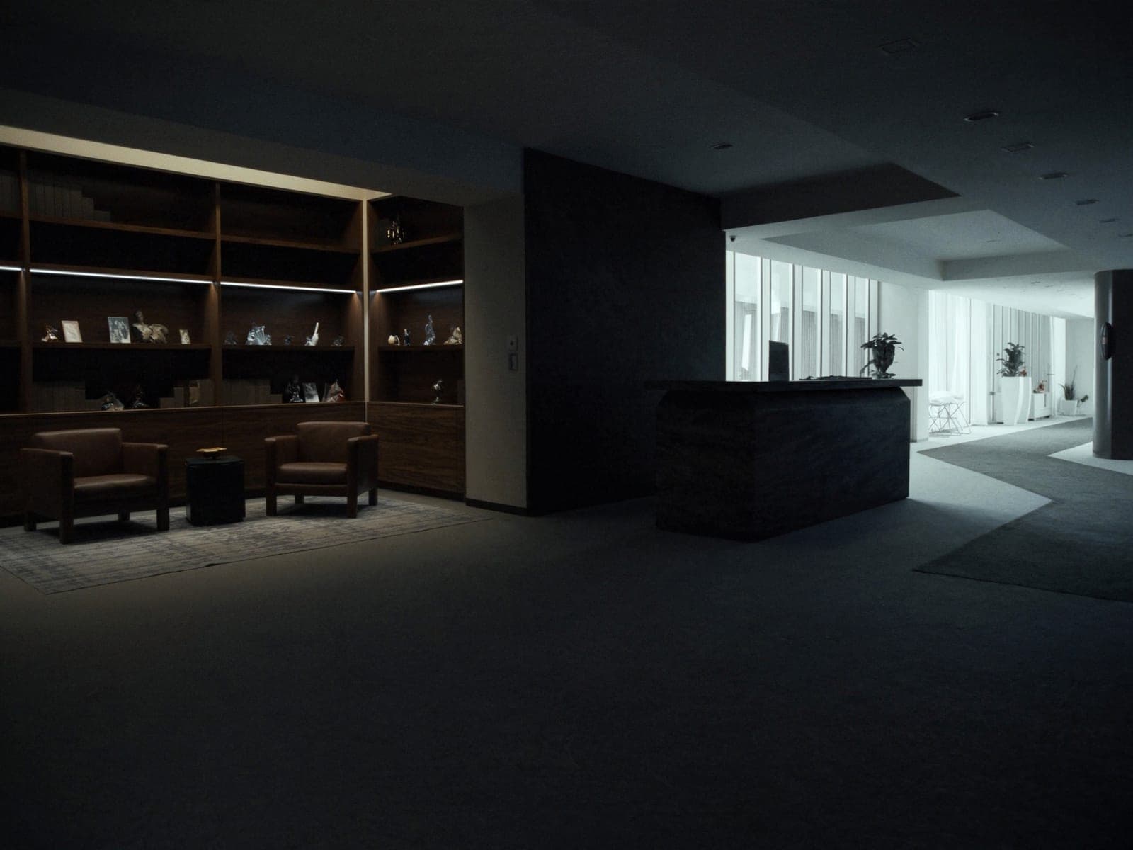 Reception area of a modern law practice